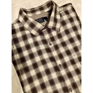 Luxury Nat Nast Silk Blend Short Sleeve Button Shirt Men's XXL Brown &‎ Beige